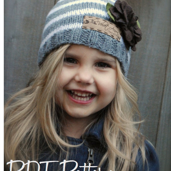 Knitting PATTERN-The Rivine Cloche' (Toddler, Child, Adult sizes)