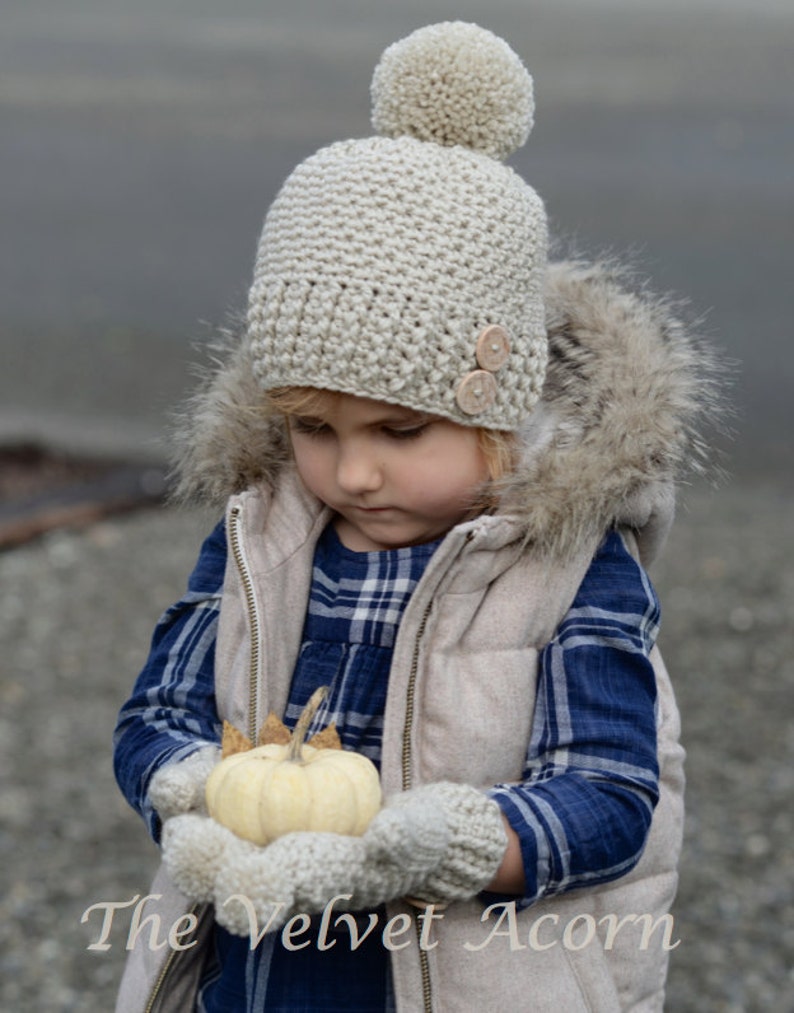 CROCHET PATTERN-Pomleigh Set Toddler, Child, and Adult sizes image 3