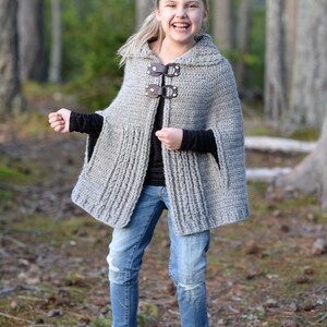 CROCHET PATTERN-The Romney Cape Coat 3/4, 5/7, 8/10, 11/13, 14/16, sm, med, large, xlarge, xxlarge, 3xlarge, 4xlarge image 9