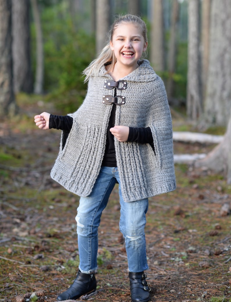 CROCHET PATTERN-The Romney Cape Coat 3/4, 5/7, 8/10, 11/13, 14/16, sm, med, large, xlarge, xxlarge, 3xlarge, 4xlarge image 9