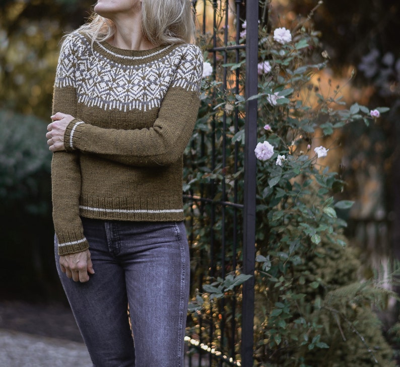 KNITTING PATTERN-The Holinn Sweater 1/2, 3/4, 5/6, 7/9, 10/11, 12/14, x-s, s s/m, m, m/l, l, x-l, xxl, 3xl, 4xl image 4