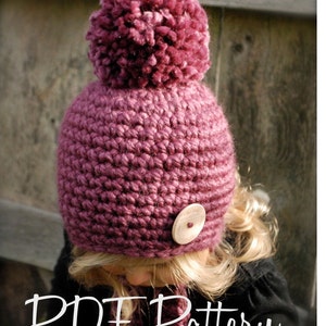 Crochet PATTERN-The Rylie Hat Toddler, Child, and Adult sizes image 3