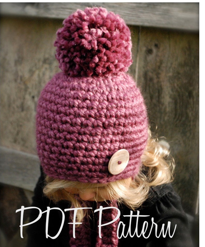 Crochet PATTERN-The Rylie Hat Toddler, Child, and Adult sizes image 3