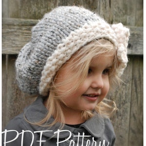 Knitting PATTERN-The Vivian Slouchy (Toddler, Child, Adult sizes)