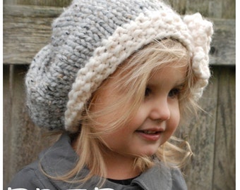 Knitting PATTERN-The Vivian Slouchy (Toddler, Child, Adult sizes)