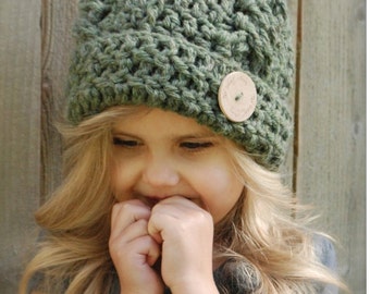 Crochet PATTERN-The Blayke Hat (Toddler, Child, Adult sizes)