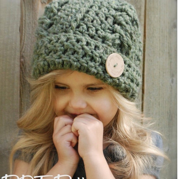 Crochet PATTERN-The Blayke Hat (Toddler, Child, Adult sizes)