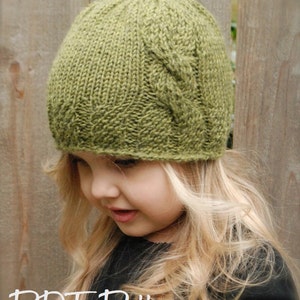 Knitting PATTERN-The Cadryen Cloche' Toddler, Child, Adult sizes image 1