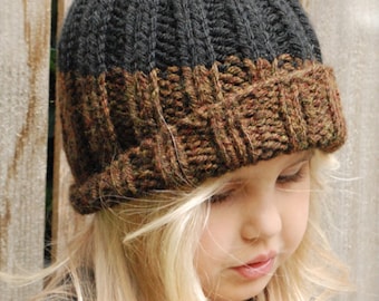 Knitting PATTERN-The Slate Cap (Toddler, Child, Adult sizes)
