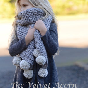 Crochet PATTERN-The Pebble Scarf (Small, Medium and Large sizes)