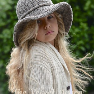 KNITTING PATTERN Freelyn Brim Hat Small, Medium, Large and XLarge sizes image 2