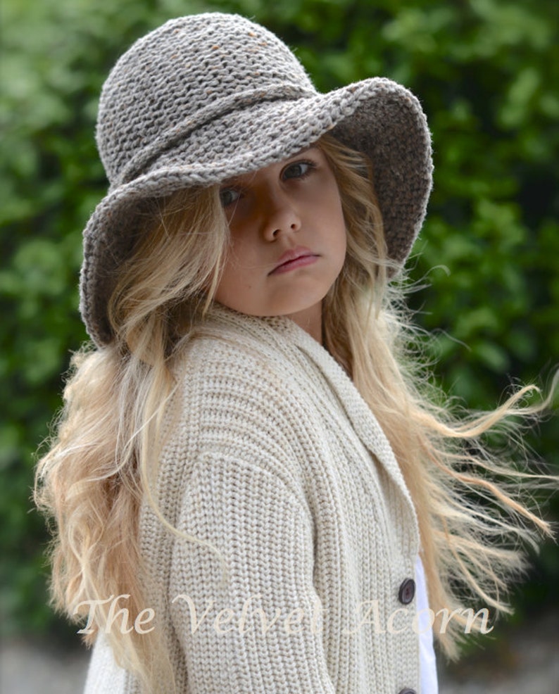 KNITTING PATTERN Freelyn Brim Hat Small, Medium, Large and XLarge sizes image 2