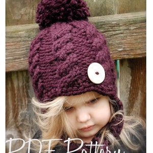 Knitting PATTERN-The Roxie Hat (12/18 months, Toddler, Child, Adult sizes)