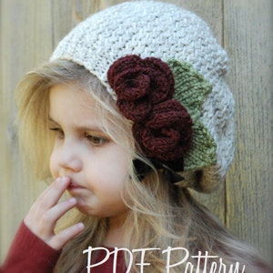 Knitting PATTERN-The Nadilynn Slouchy (12/18 months, Toddler, Child, Adult sizes)