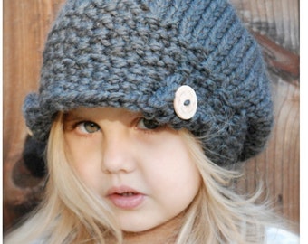 Knitting PATTERN-The Aralynn Slouchy (Toddler, Child and Adult sizes)