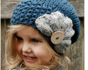 Knitting PATTERN-The Ruby Slouchy (Toddler, Child, Adult sizes)