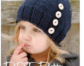 Knitting PATTERN-The Hudson Hat (Toddler, Child, Adult sizes)