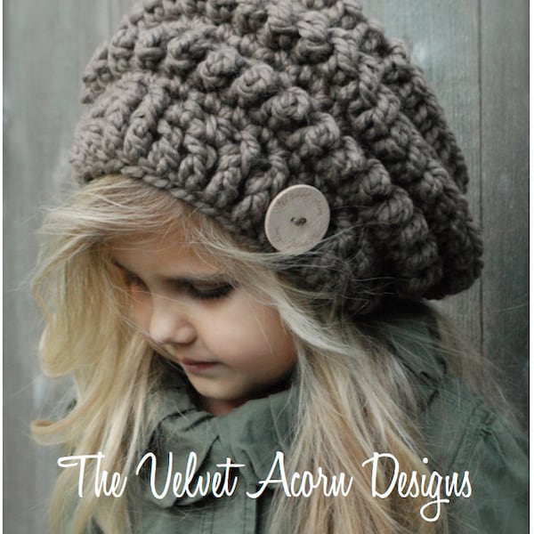 PADRÃO DE Crochê - The Stormlyn Slouchy (tamanhos infantil, infantil e adulto)
