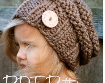 KNITTING PATTERN - Brielle Slouchy (Toddler, Child, and Adult sizes)