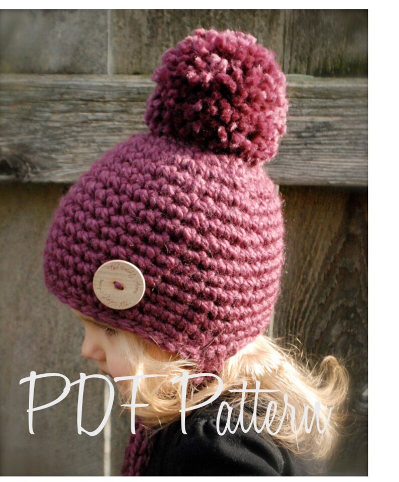 Crochet PATTERN-The Rylie Hat Toddler, Child, and Adult sizes image 4