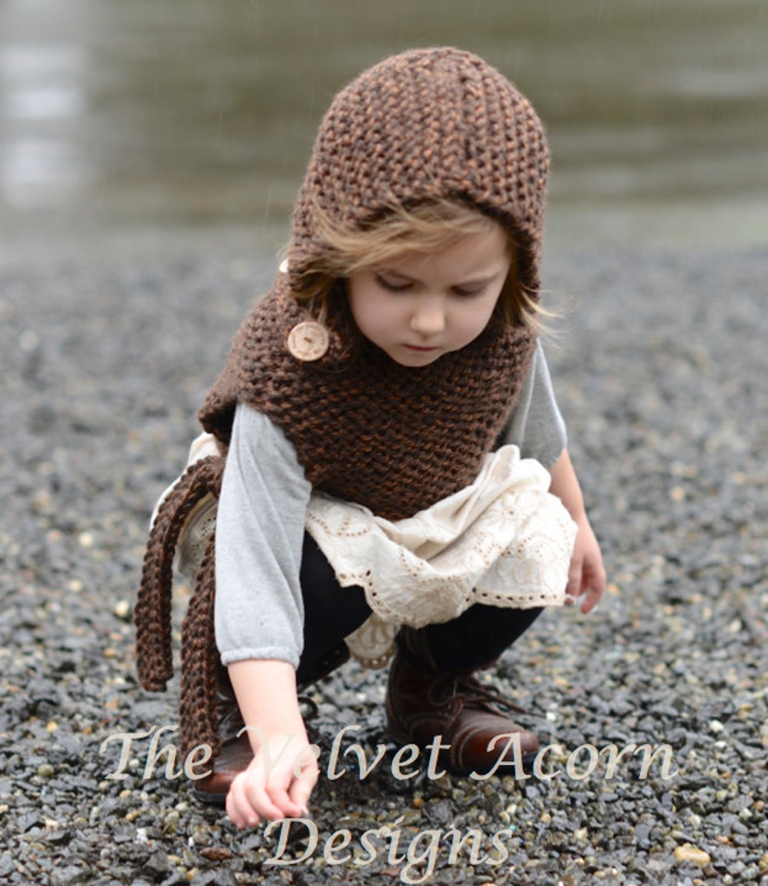 Knitting Pattern-the Brighton Hood 12/18 Months-2, 3/4, 5/7, 8/12, Teen/sm.  Adult, Adult Sizes 