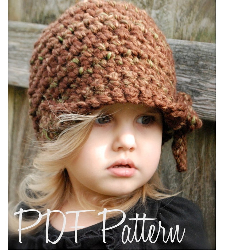 Crochet PATTERN-The Mylie Cloche' Toddler, Child, and Adult sizes image 2