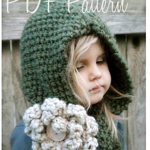 Knitting PATTERN-The Harper Hood (Toddler, Child, Adult sizes)
