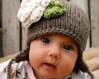 Knitting PATTERN-The Baby Ferynn Cap (0/3-3/6-6/12 month sizes)