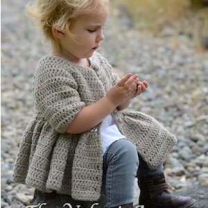 CROCHET PATTERN-The Rufflyn Cardigan 3/4, 5/6, 7/8, 9/10, 11/12 years image 3