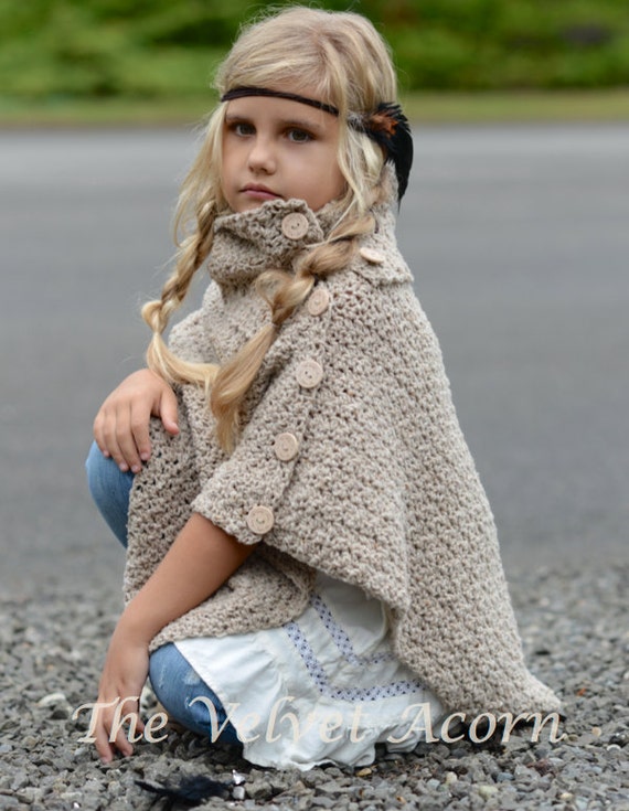 CROCHET Timberlyn Poncho Child and -