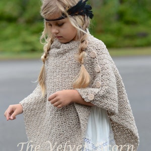 CROCHET PATTERN-The Timberlyn Poncho toddler, child, teen and adult sizes image 2