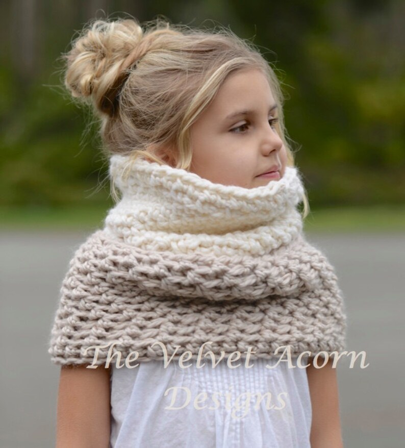 CROCHET PATTERN-The Whirlyn Cowl Toddler, Child, Adult sizes image 3