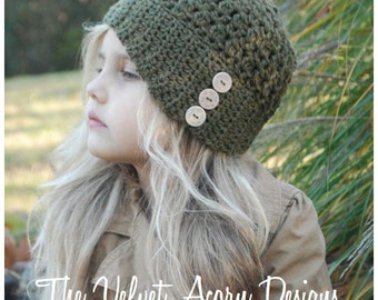 Crochet PATTERN-The Northlynn Cloche' (Toddler, Child, Adult sizes)