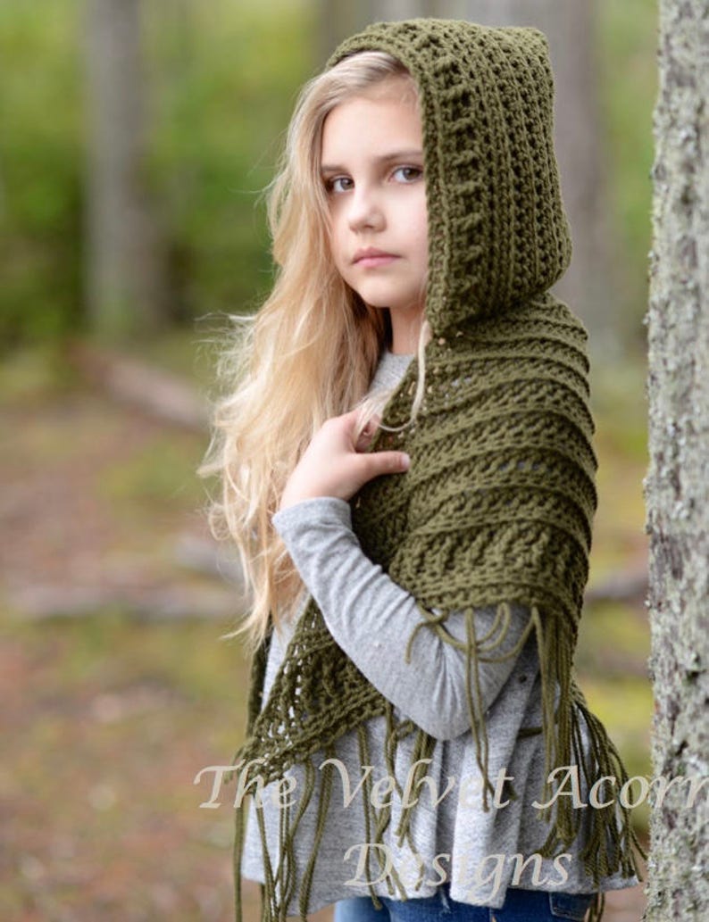 CROCHET PATTERN-The Brocade Shawl toddler, child and adult sizes image 3