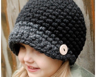 Crochet PATTERN-The Easton Cap (Toddler, Child, and Adult sizes)