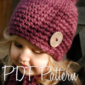 Crochet PATTERN-The Rylie Hat Toddler, Child, and Adult sizes image 2