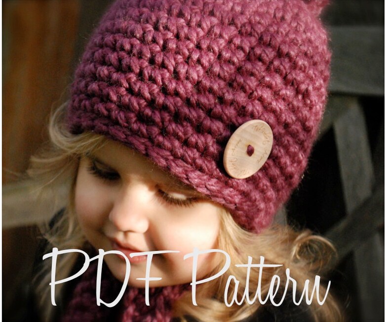 Crochet PATTERN-The Rylie Hat Toddler, Child, and Adult sizes image 2