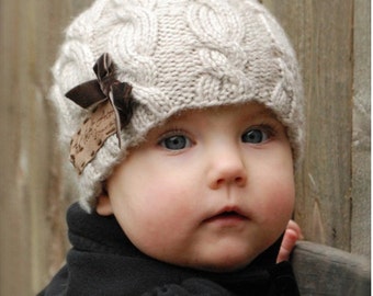 Knitting PATTERN-The Ella Hat (Toddler, Child, Adult sizes)