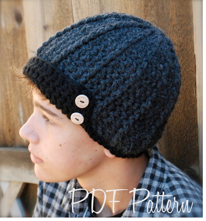 Crochet PATTERN-The Aldan Cap Toddler, Child, Adult sizes image 2