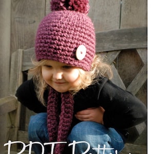 Crochet PATTERN-The Rylie Hat Toddler, Child, and Adult sizes image 1