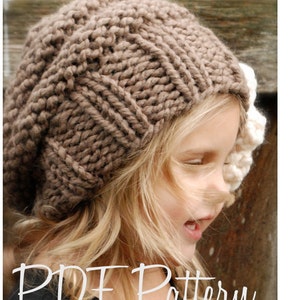 Knitting PATTERN-The Sophia Slouchy Toddler, Child and Adult sizes image 3