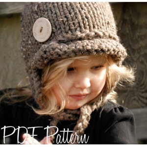Knitting PATTERN-The Dakota Cap (Toddler, Child, Adult sizes)