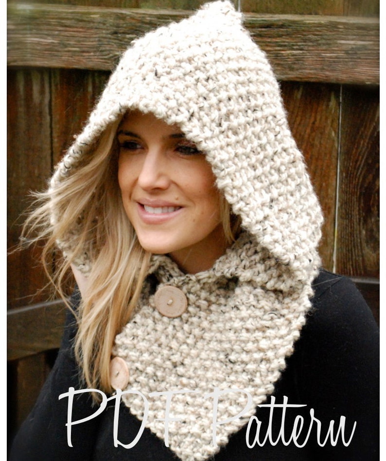Knitting Pattern The Lakota Hood Child Adult Sizes Etsy - image 0