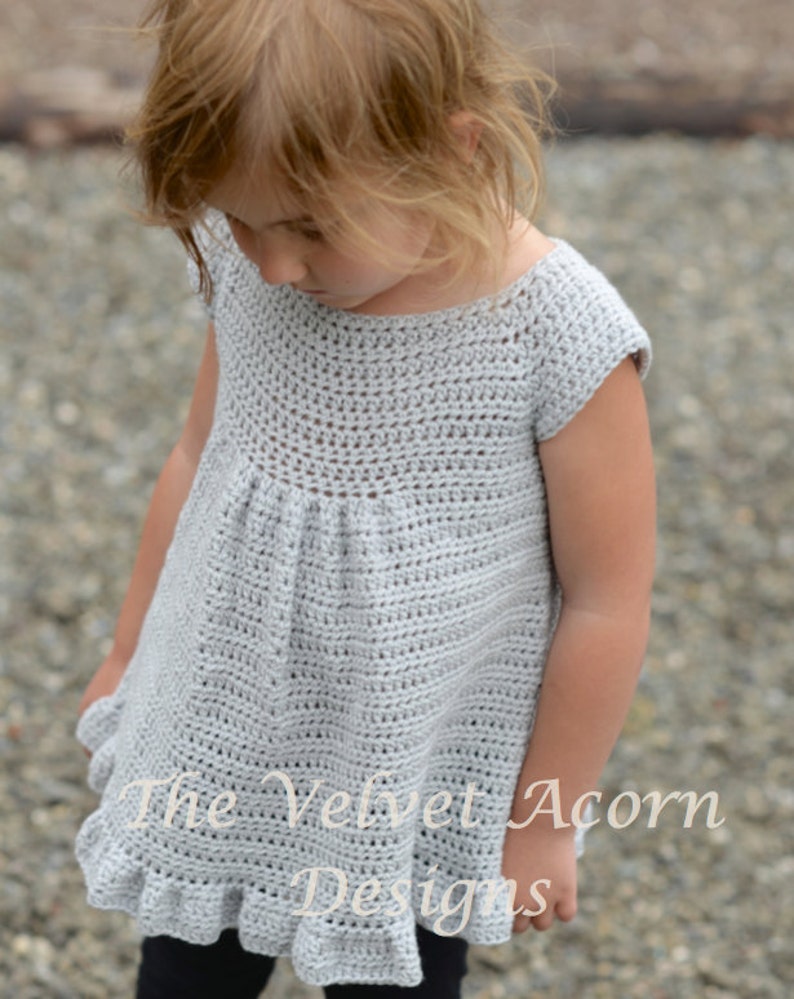 CROCHET PATTERN-The Swaleigh Top 2/3, 4/5, 6/7, 8/9, 10/11, 12/13, 14/16, Small, Medium and Large sizes image 3