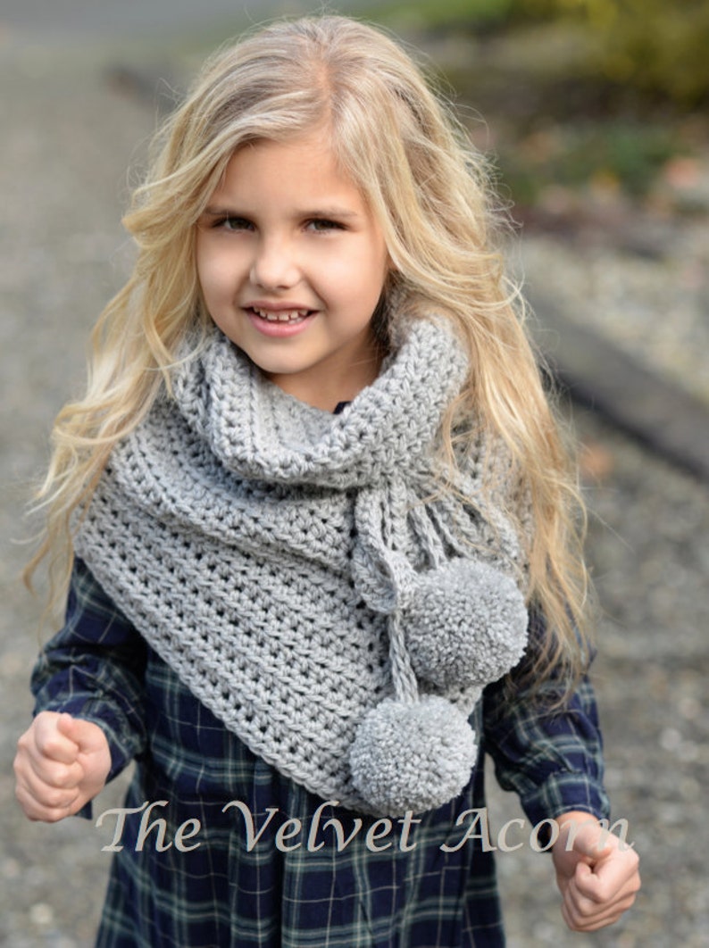 CROCHET PATTERN-The Pennon Shawl toddler, child, adult sizes image 1