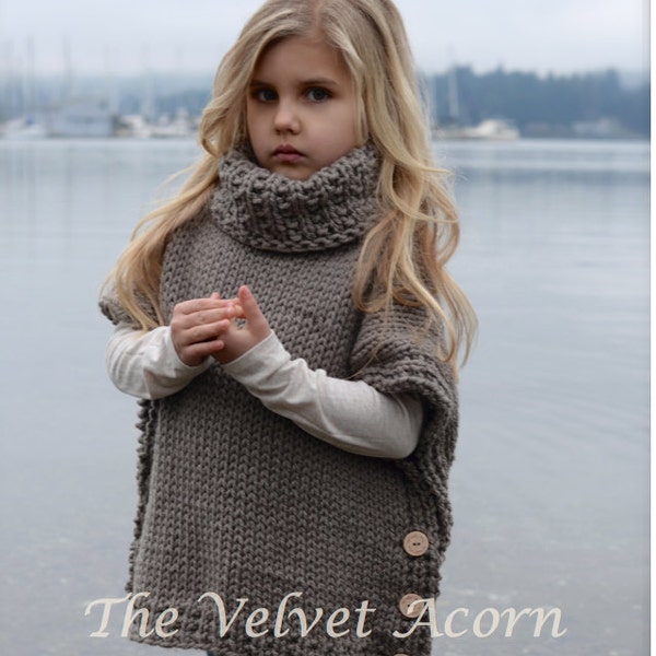 Knitting Pattern - Azel Pullover (2, 3/4, 5/7, 8/10, 11/13, 14/16, adult S/M, adult L/XL sizes)