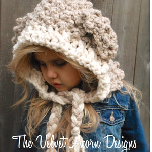 Crochet PATTERN-The Lyra Lamb Hood  (12/18 month,Toddler, Child, Adult sizes)