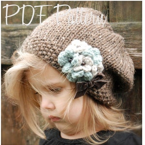 Knitting PATTERN-The Gysella Slouchy (pattern includes the sizes for: toddler, child, and adult).