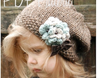 Knitting PATTERN-The Gysella Slouchy (pattern includes the sizes for: toddler, child, and adult).