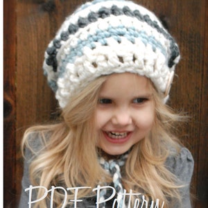 Crochet PATTERN-The Feyona Cap/Mitt Set Toddler, Child and Adult sizes image 2